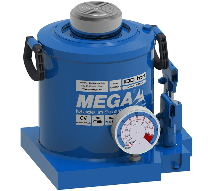 MEGA MGD100 Домкрат бутылочный г\п 100 000 кг.